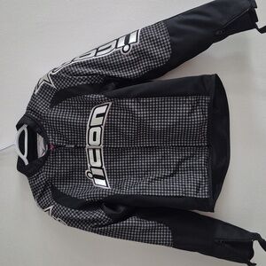 ICON Black and Gray Riding Jacket